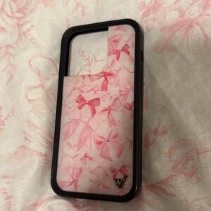 Wildflower Pink Bow Coquette iPhone 14 Pro Case